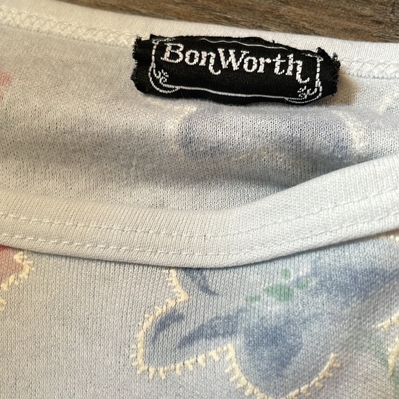 Vintage Bonworth sheer floral printed short sleeve tee - Picture 4 of 6